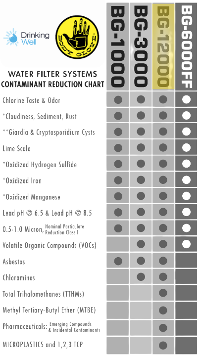 Body Glove BG-12000C Replacement Water Filter Cartridge (WI-BG12000C)