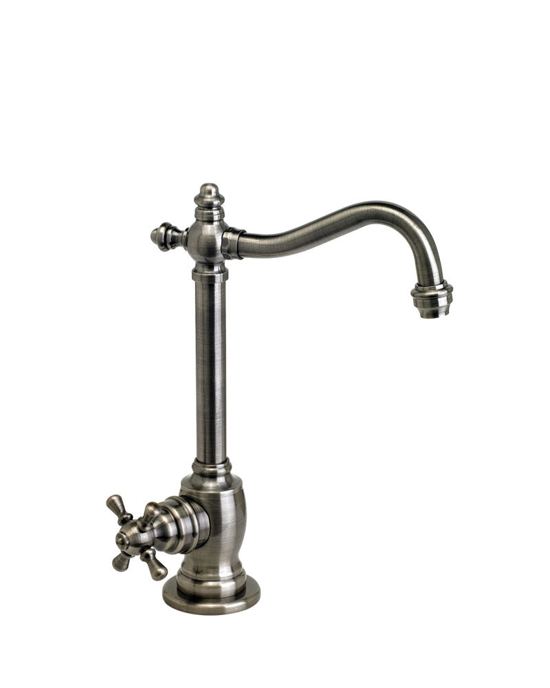 Waterstone 1150H-PN Annapolis Hot Only Filtration Faucet with Cross Handle, Polished Nickel Finish freeshipping - Drinking Well Co.