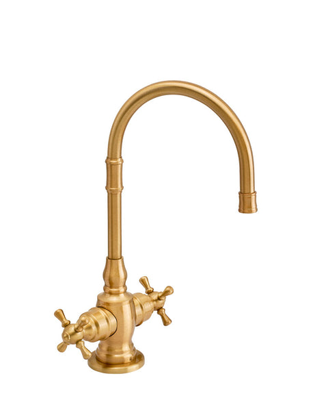 Waterstone 1252HC-SN Pembroke Hot and Cold Filtration Faucet with Cross  Handles, Satin Nickel Finish