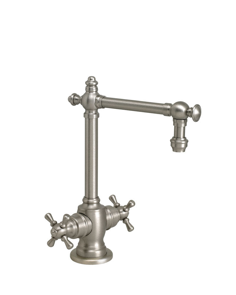 Waterstone 1750HC-PN Towson Hot and Cold Filtration Faucet with Cross Handles, Polished Nickel Finish freeshipping - Drinking Well Co.