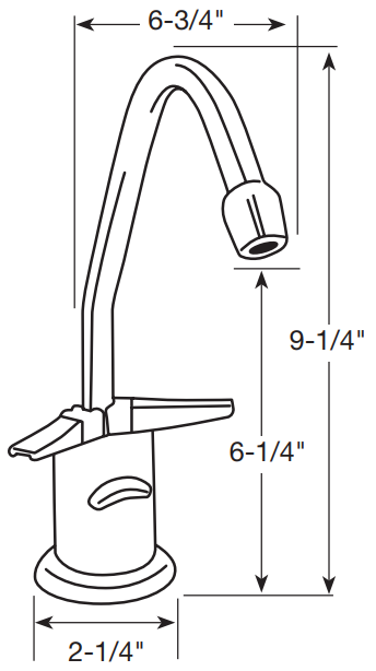 Water Inc. WI-FA500HC Elite Series Long Reach Spout 500 Hot & Cold Faucet freeshipping - Drinking Well Co.