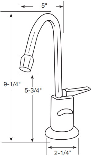 Water Inc. WI-FA510C Elite Series J-Spout 510 Cold Only Faucet freeshipping - Drinking Well Co.