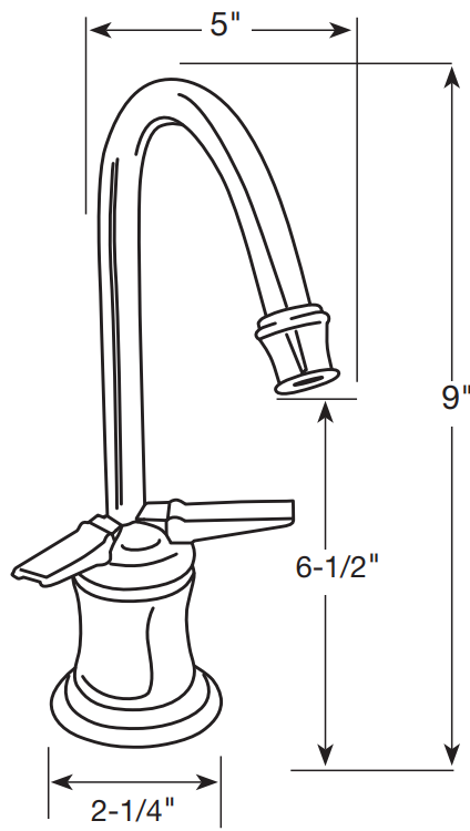 Water Inc. WI-FA610HC Traditional Series 610 Hot & Cold Faucet freeshipping - Drinking Well Co.