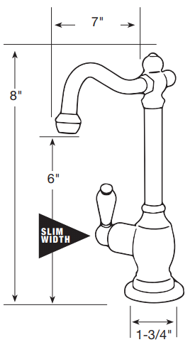 Water Inc. WI-FA720H Victoria 720 Hot Only Faucet freeshipping - Drinking Well Co.