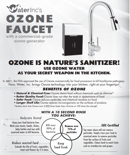 Water Inc. SKUA04 Ozone Faucet 1 Original Style with Ozone Generator and bonus tip - Chrome freeshipping - Drinking Well Co.