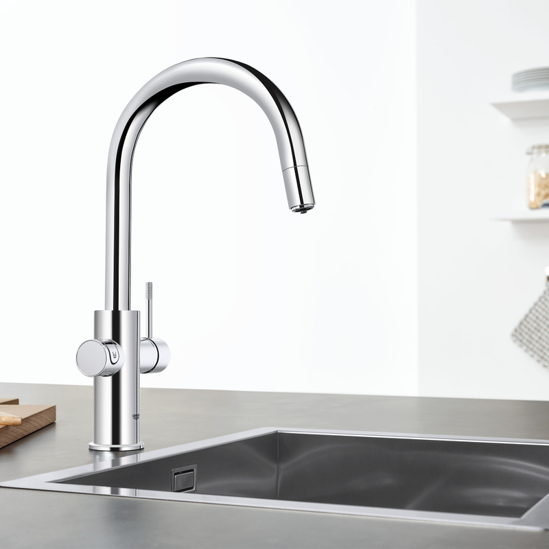 GROHE 31251DC2 Blue Kitchen Faucet SuperSteel